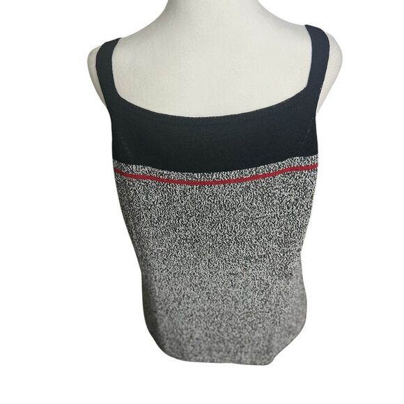 Sigrid Olsen Tank Top Hand Knit Large Square Neck Stretch Vintage Gray Red
Black - Picture 4 of 10